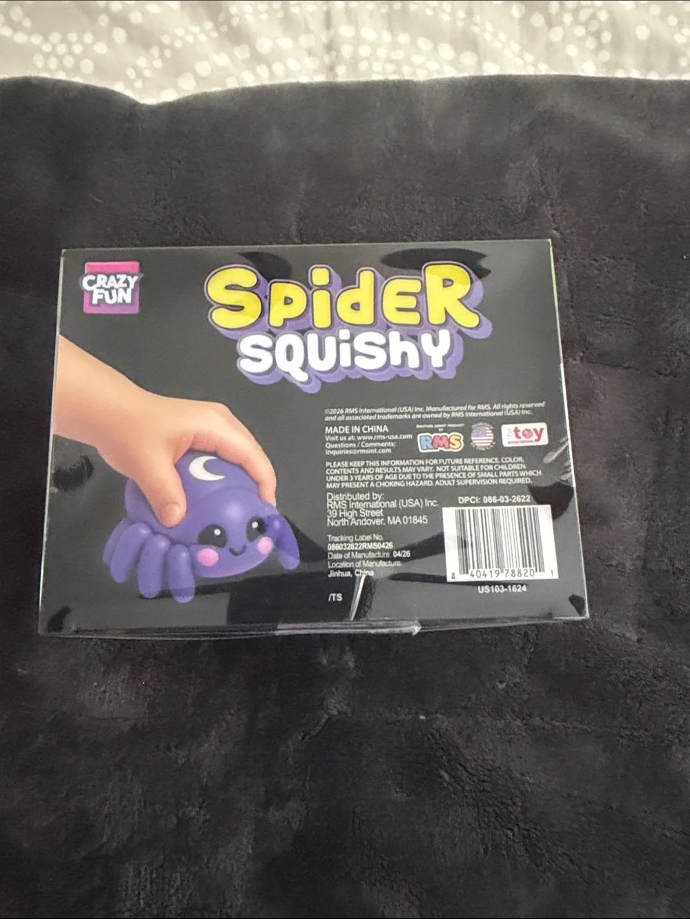Purple Spider Squishy Toy for Kids NWT authentic